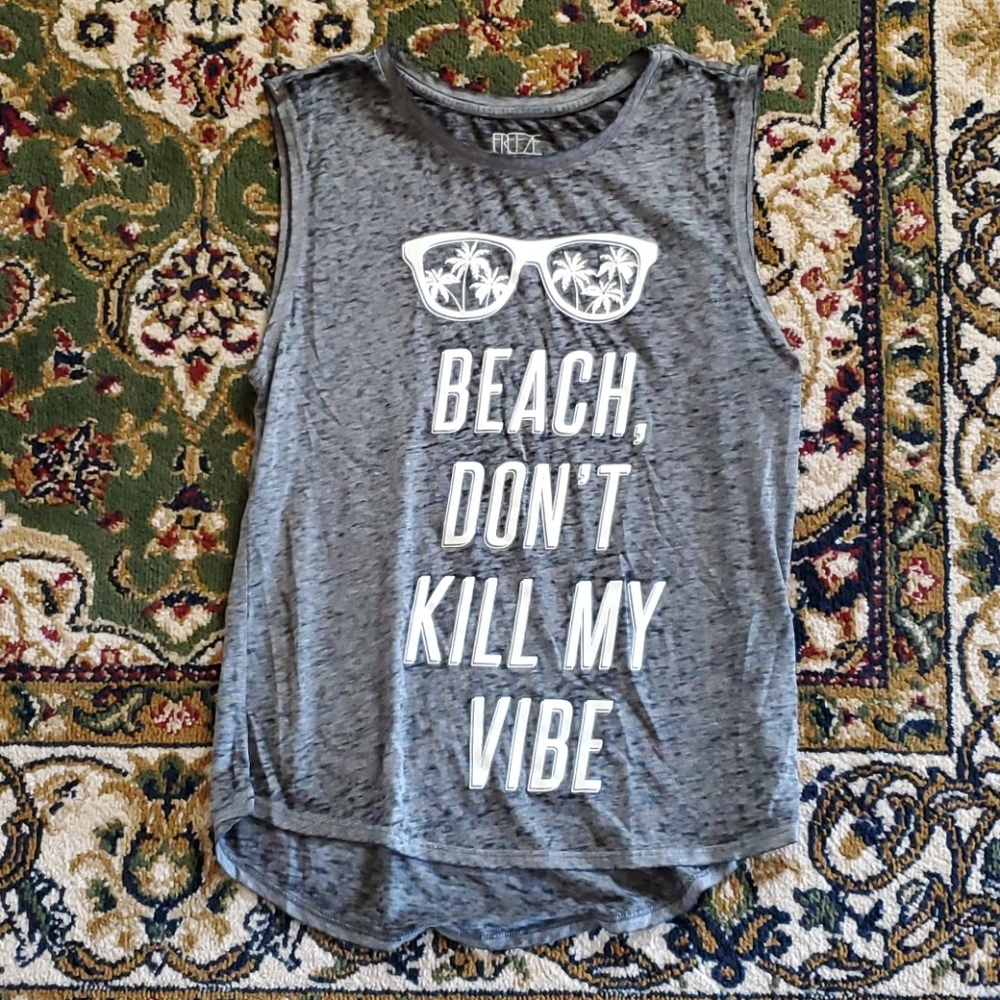 Beachy Cool Grey Tank Top